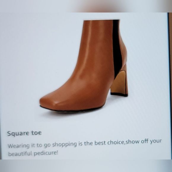 NIB PULL ON KHAKI CHELSEA BLOCK HEEL SOCK BOOTIE SIZE 7.5 ANKLE FAUX LEA… - Picture 8 of 15